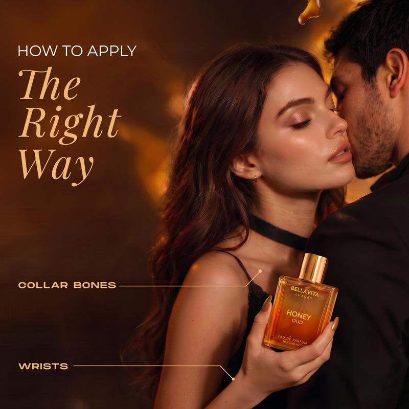 Bell Air Luxury's Honey Oud | Eau de Parfum 100ml (3.4 fl oz) | Patchouli, Vanilla, Bergamot | Floral & Spicy | Made with Clean & Vegan Essentials Oils | Cruelty Free Fragrance Perfume