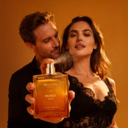 Bell Air Luxury's Honey Oud | Eau de Parfum 100ml (3.4 fl oz) | Patchouli, Vanilla, Bergamot | Floral & Spicy | Made with Clean & Vegan Essentials Oils | Cruelty Free Fragrance Perfume