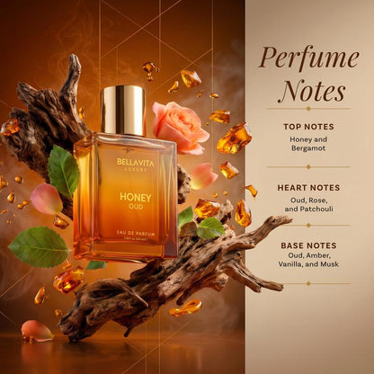Bell Air Luxury's Honey Oud | Eau de Parfum 100ml (3.4 fl oz) | Patchouli, Vanilla, Bergamot | Floral & Spicy | Made with Clean & Vegan Essentials Oils | Cruelty Free Fragrance Perfume